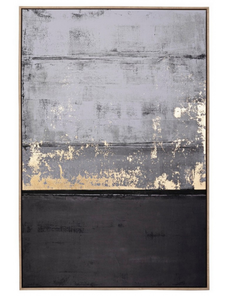 abstrakt billede motiv maleri stof tekstil træ rustikt moderne design ramme