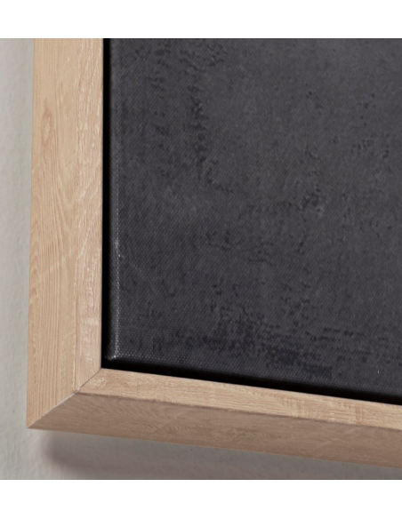 abstrakt billede motiv maleri stof tekstil træ rustikt moderne design ramme