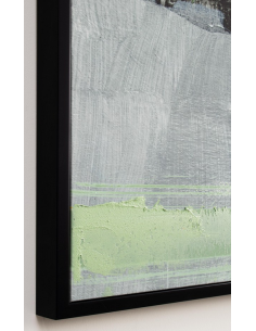 abstrakt billede motiv maleri stof tekstil træ rustikt moderne design ramme 2