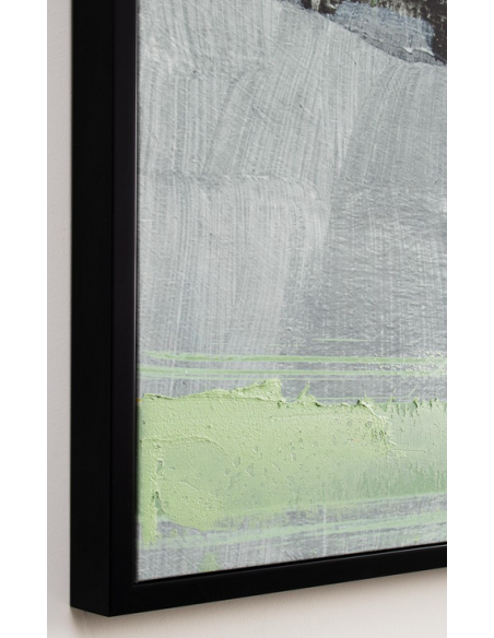 abstrakt billede motiv maleri stof tekstil træ rustikt moderne design ramme