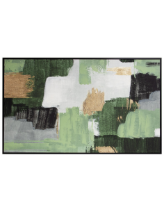 abstrakt billede motiv maleri stof tekstil træ rustikt moderne design ramme