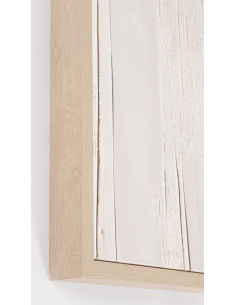 abstrakt billede motiv maleri stof tekstil træ rustikt moderne design ramme 2