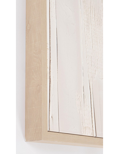 abstrakt billede motiv maleri stof tekstil træ rustikt moderne design ramme