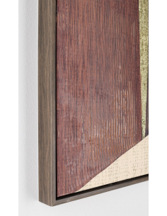 abstrakt billede motiv maleri stof tekstil træ rustikt moderne design ramme 2