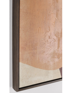 abstrakt billede motiv maleri stof tekstil træ rustikt moderne design ramme 2