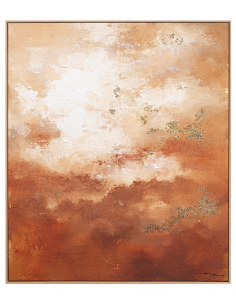 abstrakt billede motiv maleri stof tekstil træ rustikt moderne design ramme