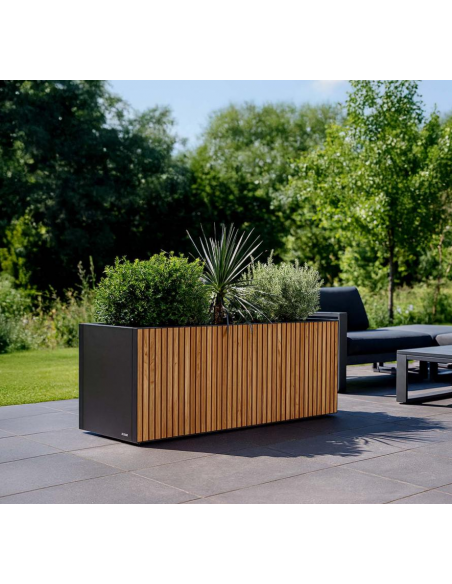 højbed plantekasser havedekoration højbede sort stål