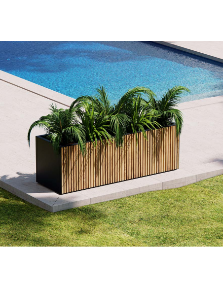 højbed plantekasser havedekoration højbede sort stål