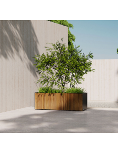 højbed plantekasser havedekoration højbede sort stål 2