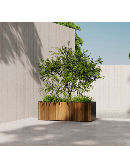 højbed plantekasser havedekoration højbede sort stål