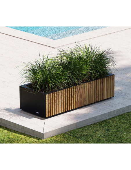 højbed plantekasser havedekoration højbede sort stål