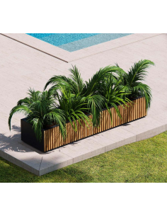 højbed plantekasser havedekoration højbede sort stål 2