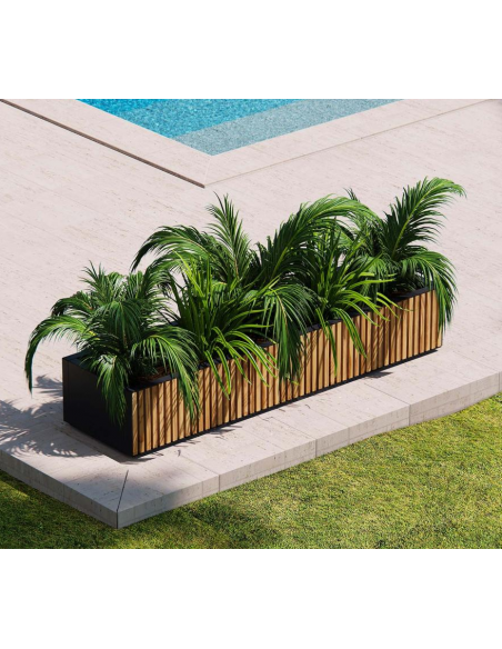 højbed plantekasser havedekoration højbede sort stål