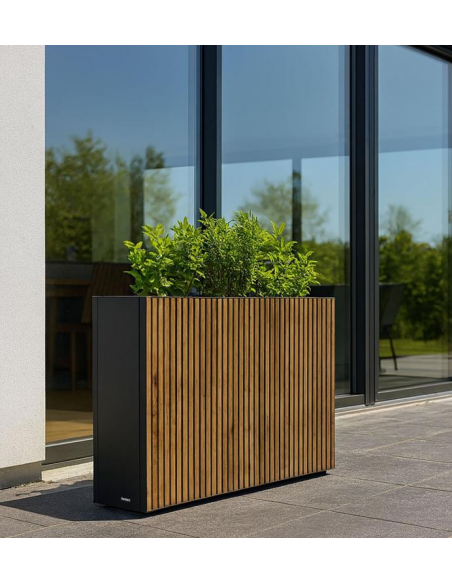 højbed plantekasser havedekoration højbede sort stål