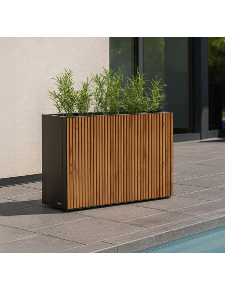 højbed plantekasser havedekoration højbede sort stål