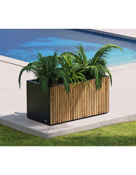 højbed plantekasser havedekoration højbede sort stål