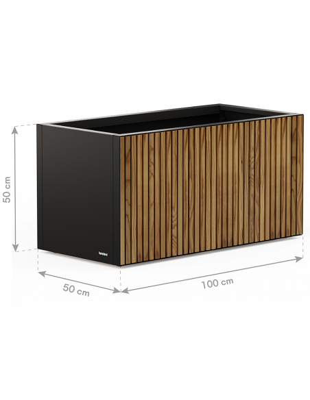 højbed plantekasser havedekoration højbede sort stål