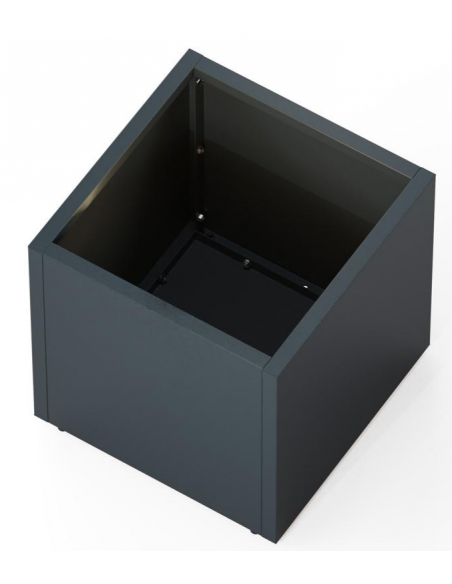 højbed plantekasser havedekoration højbede sort stål LED lys belysning