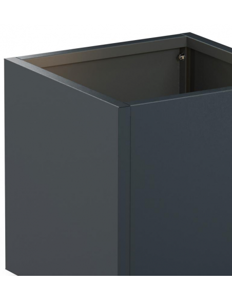 højbed plantekasser havedekoration højbede sort stål LED lys belysning