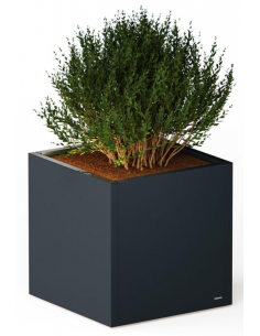 højbed plantekasser havedekoration højbede sort stål LED lys belysning 2