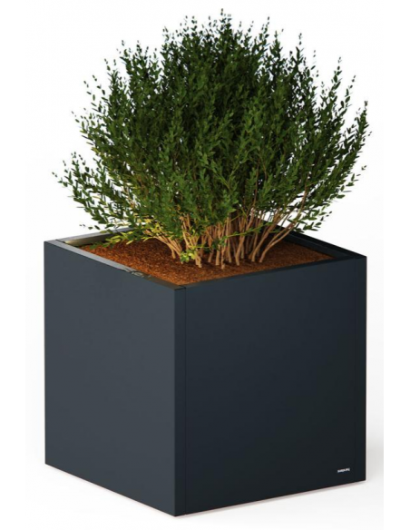 højbed plantekasser havedekoration højbede sort stål LED lys belysning