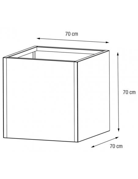 højbed plantekasser havedekoration højbede sort stål LED lys belysning