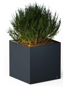 højbed plantekasser havedekoration højbede sort stål LED lys belysning 2