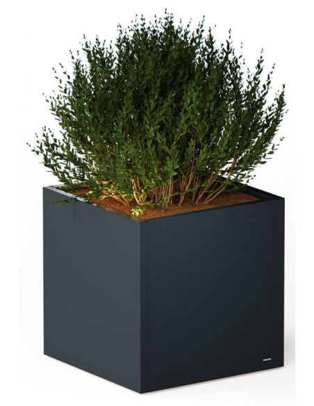 højbed plantekasser havedekoration højbede sort stål LED lys belysning