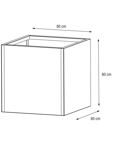 højbed plantekasser havedekoration højbede sort stål LED lys belysning