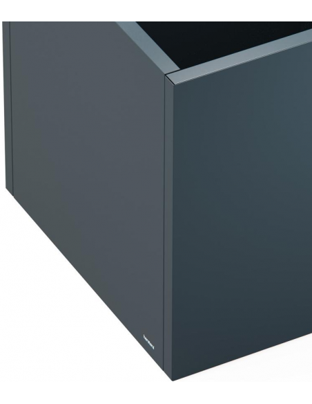 højbed plantekasser havedekoration højbede sort stål LED lys belysning