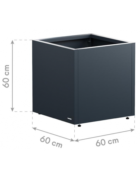 højbed plantekasser havedekoration højbede sort stål LED lys belysning