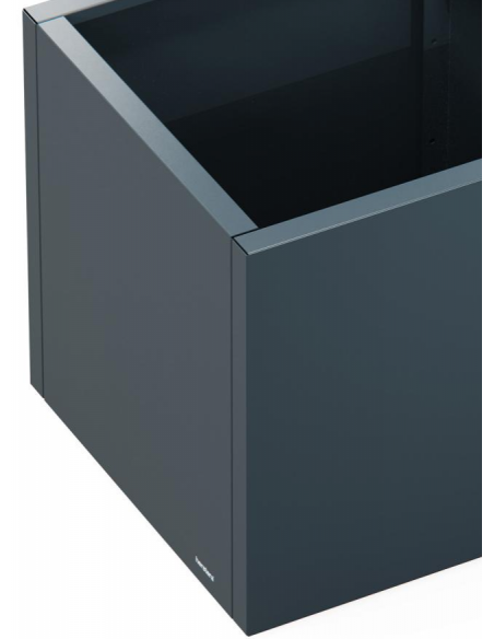 højbed plantekasser havedekoration højbede sort stål LED lys belysning