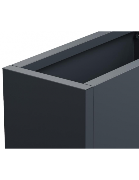 højbed plantekasser havedekoration højbede sort stål LED lys belysning