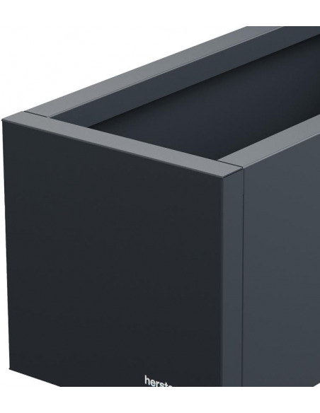 højbed plantekasser havedekoration højbede sort stål LED lys belysning