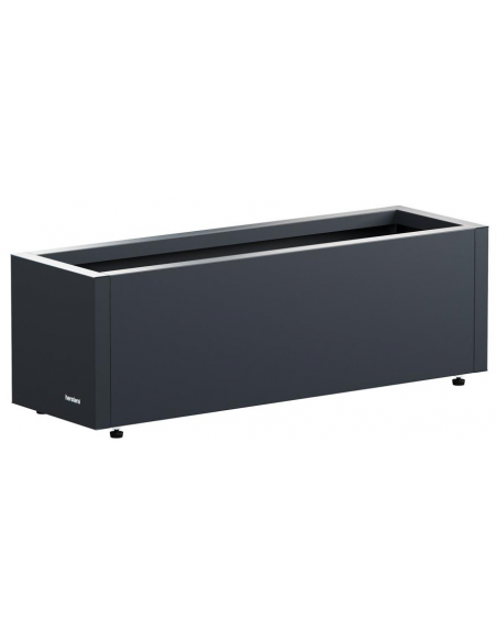 højbed plantekasser havedekoration højbede sort stål LED lys belysning