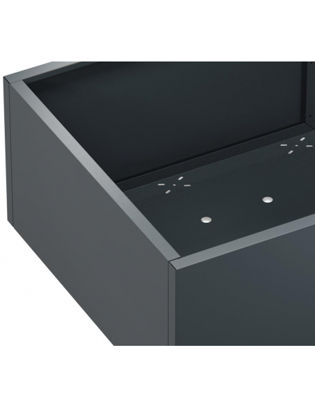 højbed plantekasser havedekoration højbede sort stål LED lys belysning