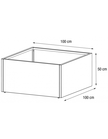 højbed plantekasser havedekoration højbede sort stål LED lys belysning
