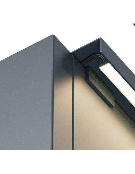 højbed plantekasser havedekoration højbede sort stål LED lys belysning