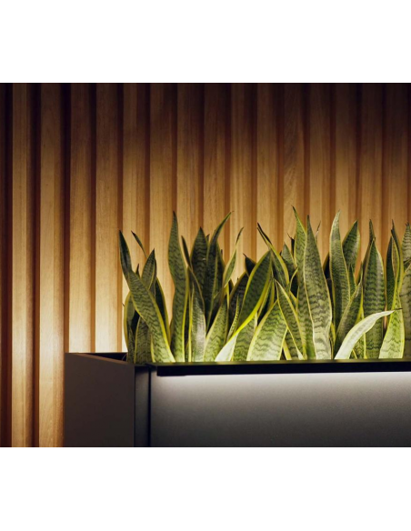 højbed plantekasser havedekoration højbede sort stål LED lys belysning