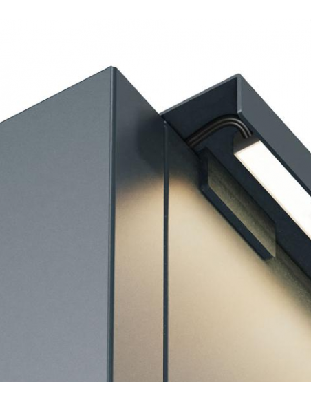 højbed plantekasser havedekoration højbede sort stål LED lys belysning