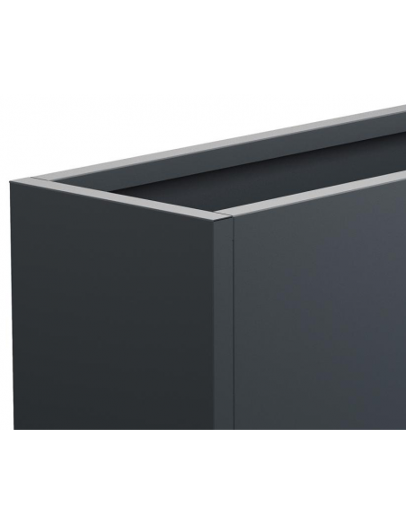 højbed plantekasser havedekoration højbede sort stål LED lys belysning