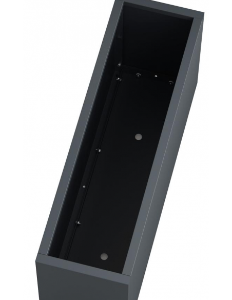 højbed plantekasser havedekoration højbede sort stål LED lys belysning