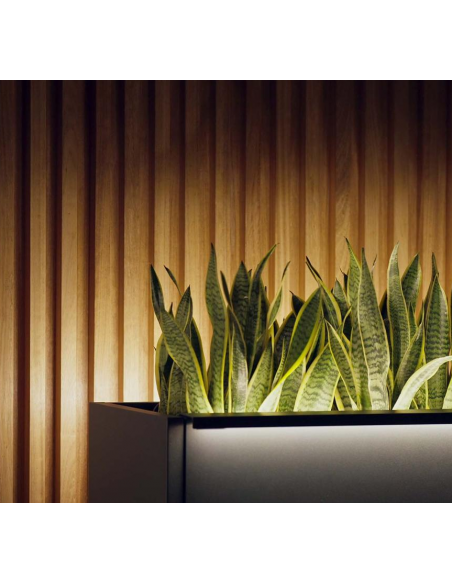 højbed plantekasser havedekoration højbede sort stål LED lys belysning