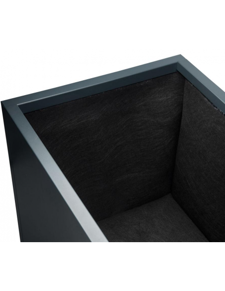 højbed plantekasser havedekoration højbede sort stål LED lys belysning