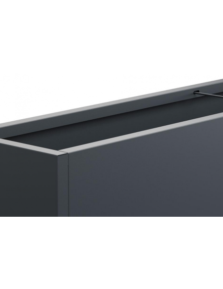 højbed plantekasser havedekoration højbede sort stål LED lys belysning