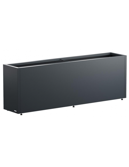 højbed plantekasser havedekoration højbede sort stål LED lys belysning