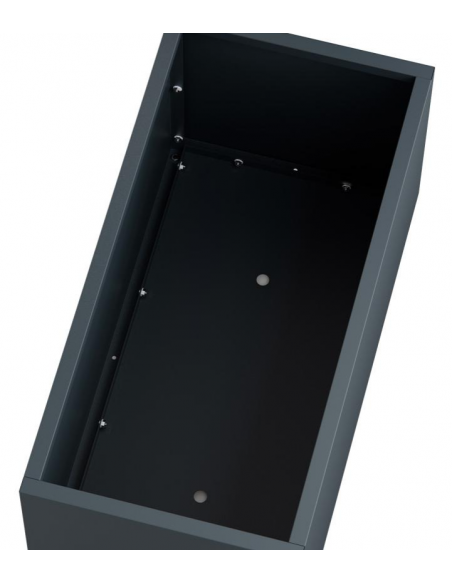 højbed plantekasser havedekoration højbede sort stål LED lys belysning