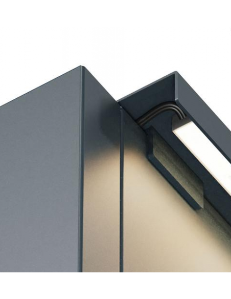 højbed plantekasser havedekoration højbede sort stål LED lys belysning