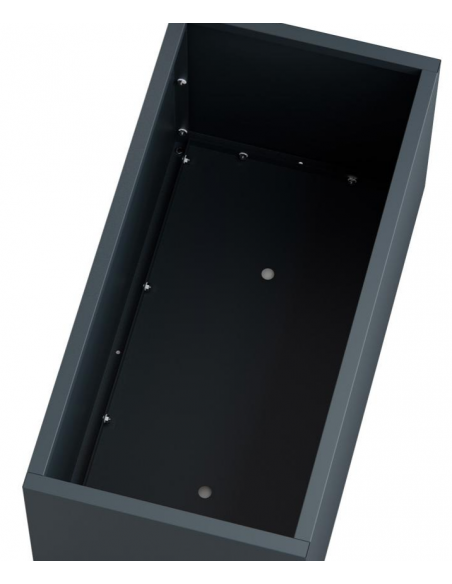 højbed plantekasser havedekoration højbede sort stål LED lys belysning