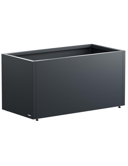 højbed plantekasser havedekoration højbede sort stål LED lys belysning